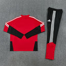 Conjunto largo hombre selección de Alemania temporada 2026 2027 sudadera roja y pantalón negro entrenamiento calidad 1.1 premium oficial.