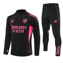 Conjunto entrenamiento hombre Arsenal FC temporada 2025 2026 oficial negro y rosa sudadera y pantalón técnica transpirable pro premier league gunners.