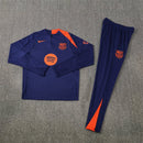 Conjunto largo hombre FC Barcelona entrenamiento 2025 2026 sudadera azul marino manga larga y pantalón largo oficial fútbol culé 25/26 ropa de invierno pro.