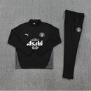 Conjunto entrenamiento hombre Manchester City temporada 2025 2026 oficial negro sudadera y pantalón técnica transpirable pro premier league.