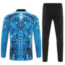 Conjunto entrenamiento hombre SSC Napoli temporada 2025 2026 oficial azul sudadera y pantalón negro técnica transpirable pro serie a kit partenopeo.