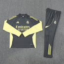 Conjunto hombre Real Madrid entrenamiento temporada 2025 2026 sudadera y pantalón largo color gris con detalles amarillo calidad 1.1 oficial, Conjunto hombre Real Madrid entrenamiento temporada 2025 2026 sudadera y pantalón largo color gris con detalles amarillo calidad 1.1