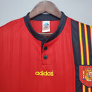 Camiseta hombre selección de España temporada 1996 primera equipación roja gola polo retro calidad 1.1 premium Furia Roja Tienda Hincha Futbolero.España 1996, Camiseta España retro, Ropa España fútbol, Camiseta España 96 roja, Calidad 1.1 España, Raúl España 96, Tienda Hincha Futbolero, Spain Retro Jersey 1996.