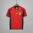 Camiseta hombre selección de España mundial 1998 primera equipación roja detalles laterales amarillos retro calidad 1.1 premium Furia Roja Tienda Hincha Futbolero. España 1998, Camiseta España retro, Ropa España fútbol, Camiseta España 98 roja, Calidad 1.1 España, Raúl España 98, Tienda Hincha Futbolero, Spain Retro Jersey 1998.