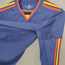 Camiseta oficial de la selección de España segunda equipación Mundial 2010 manga larga azul marino retro para hombre de Tienda Hincha Futbolero, Camiseta España retro, España 2010, Ropa España vintage, Comprar camiseta España Mundial, La Roja, Selección Española, Camisetas fútbol retro, Retro España 2010 azul, Colección España manga larga.