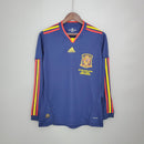 Camiseta oficial de la selección de España segunda equipación Mundial 2010 manga larga azul marino retro para hombre de Tienda Hincha Futbolero, Camiseta España retro, España 2010, Ropa España vintage, Comprar camiseta España Mundial, La Roja, Selección Española, Camisetas fútbol retro, Retro España 2010 azul, Colección España manga larga.