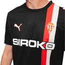 Camiseta hombre Sporting de Gijón temporada 2025 2026 segunda equipación oficial negra fútbol técnica transpirable sportinguista El Molinón Asturias.