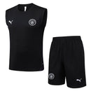 Manchester City 2025, Conjunto Man City 25/26, Entrenamiento City sin mangas, Ropa Manchester City negro, Kit entrenamiento Premier, Camiseta regata City, Calidad 1.1 City, Nueva colección 2025, Regalo fútbol hombre, Tienda Hincha Futbolero.