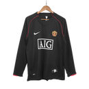 Camiseta hombre Manchester United temporada 2007 2008 segunda equipación negra manga larga franja roja trasera retro calidad 1.1 premium Tienda Hincha Futbolero. Manchester United 2007, Manchester United 2008, Camiseta Man Utd negra, Ropa Manchester United retro, Camiseta United manga larga, Calidad 1.1 United, Cristiano Ronaldo 2008, Tienda Hincha Futbolero, Man Utd Retro Jersey 07/08.