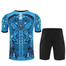 Conjunto entrenamiento hombre SSC Napoli temporada 2025 2026 oficial azul camiseta y pantalón negro técnica transpirable pro serie a kit partenopeo.