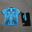 Conjunto entrenamiento hombre SSC Napoli temporada 2025 2026 oficial azul camiseta y pantalón negro técnica transpirable pro serie a kit partenopeo.