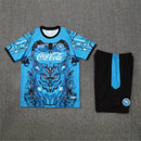 Conjunto entrenamiento hombre SSC Napoli temporada 2025 2026 oficial azul camiseta y pantalón negro técnica transpirable pro serie a kit partenopeo.