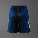 Pantalón corto hombre Selección Brasil temporada 2026 2027 oficial Jordan azul marino detalles amarillos fútbol técnica transpirable Canarinha mundial.