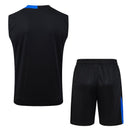 PSG 2025, Conjunto PSG 25/26, Entrenamiento PSG sin mangas, Ropa PSG T90, Kit entrenamiento negro, Camiseta entrenamiento Paris, Calidad 1.1 PSG, Estilo T90 fútbol, Regalo fútbol hombre, Tienda Hincha Futbolero.
