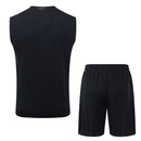 PSG 2025, Conjunto PSG 25/26, Entrenamiento PSG sin mangas, Ropa PSG negro, Kit entrenamiento Francia, Camiseta entrenamiento Paris, Calidad 1.1 PSG, Nueva colección 2025, Regalo fútbol hombre, Tienda Hincha Futbolero.