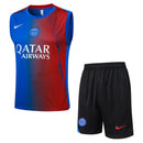 PSG 2025, Conjunto PSG 25/26, Entrenamiento PSG sin mangas, Ropa PSG azul y roja, Kit entrenamiento negro, Camiseta regata Paris, Calidad 1.1 PSG, Nueva colección 2025, Regalo fútbol hombre, Tienda Hincha Futbolero.