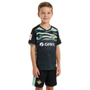 Conjunto infantil fútbol Real Betis temporada 2025 2026 oficial tercera equipación camiseta y pantalón técnica transpirable kids alternativa bética ninos negro