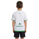 Real Santander 2026 infantil, Conjunto niño Real Santander, Camiseta blanca Real Santander niño, Short negro Real Santander infantil, Ropa oficial Real Santander kids, Kit fútbol niño 25/26, Regalo fútbol infantil Real Santander, Equipación local niño, Comprar conjunto barato, Tienda Hincha Futbolero.