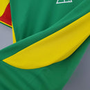 Camiseta hombre selección de Senegal mundial 2002 segunda equipación verde detalles verdes y amarillos retro calidad 1.1 premium Diouf Tienda Hincha Futbolero.