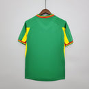 Camiseta hombre selección de Senegal mundial 2002 segunda equipación verde detalles verdes y amarillos retro calidad 1.1 premium Diouf Tienda Hincha Futbolero.