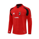 Sudadera hombre AC Milan temporada 2004 2005 entrenamiento roja detalles negros retro calidad 1.1 premium rossonero estilo Kaká Shevchenko. AC Milan 2004, Sudadera AC Milan roja, Ropa AC Milan retro, Entrenamiento Milan 04/05, Calidad 1.1 AC Milan, Rossonero Vintage Gear, Tienda Hincha Futbolero, AC Milan Red Retro Sweatshirt.