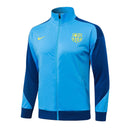 Sudadera hombre FC Barcelona temporada 2025 2026 color azul claro oficial fútbol Barça técnica sin capucha transpirable entrenamiento culé.