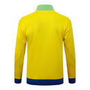 Sudadera hombre selección Brasil temporada 2025 2026 color amarilla oficial fútbol canarinha técnica sin capucha transpirable entrenamiento mundial 2026.