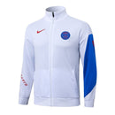 Sudadera hombre PSG temporada 2025 2026 color blanca oficial fútbol París técnica sin capucha transpirable entrenamiento urbana premium.
